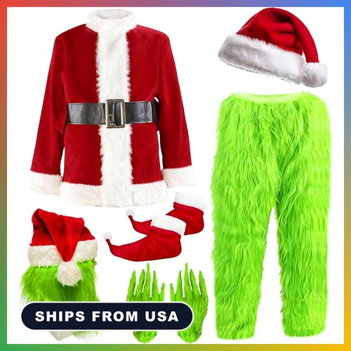 Green monster costume santa - green,