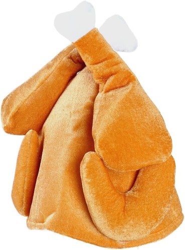 Plush roasted turkey hat - roasted,